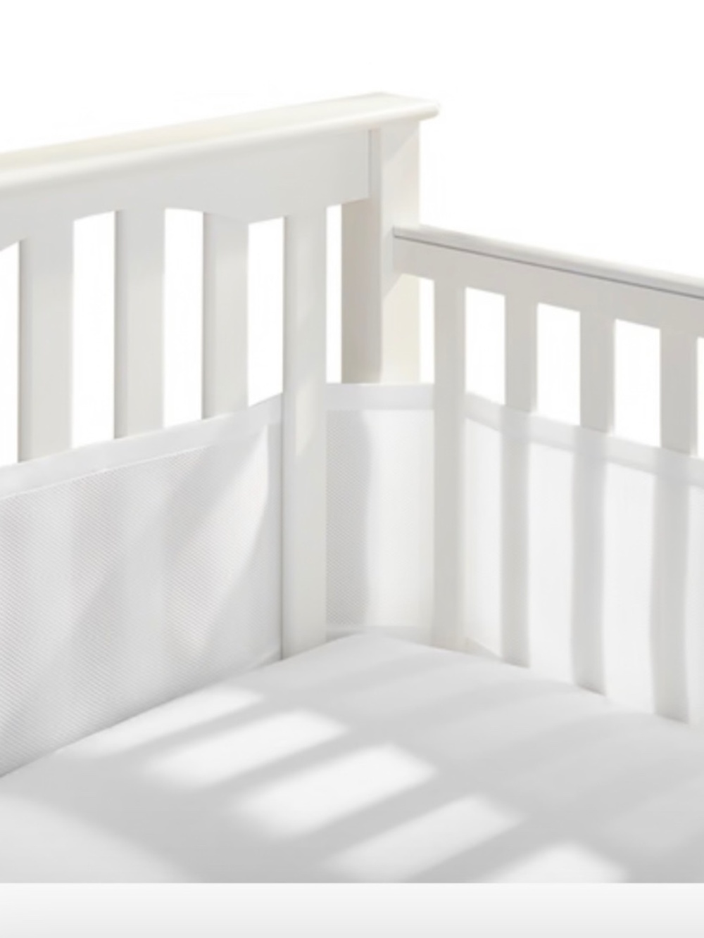 White Mesh Crib Liner